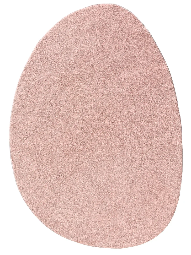 Tapis moderne uni rose 80x110 cm