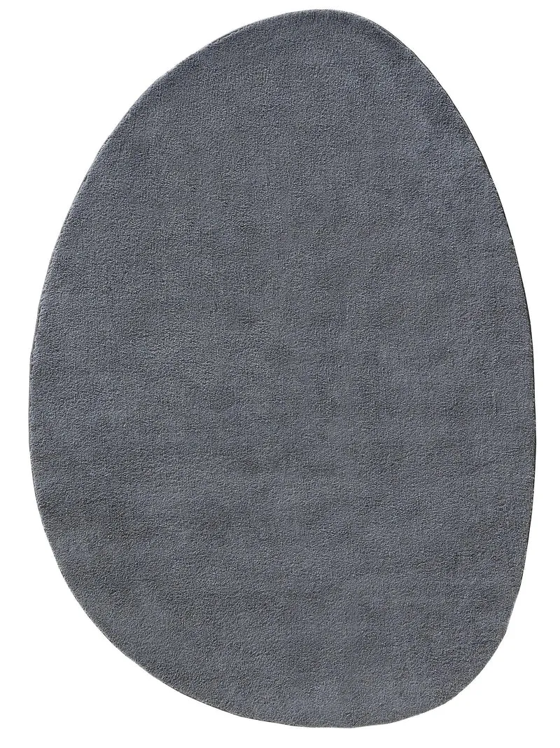 Tapis moderne uni gris foncé 60x90 cm
