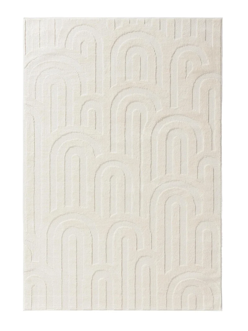 Tapis scandinave épuré crème 160x230 cm