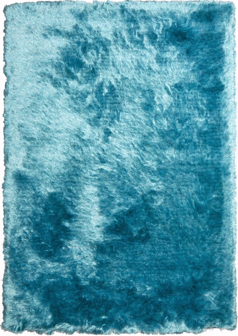 Tapis Shaggy Bleu poils long doux SG FIN