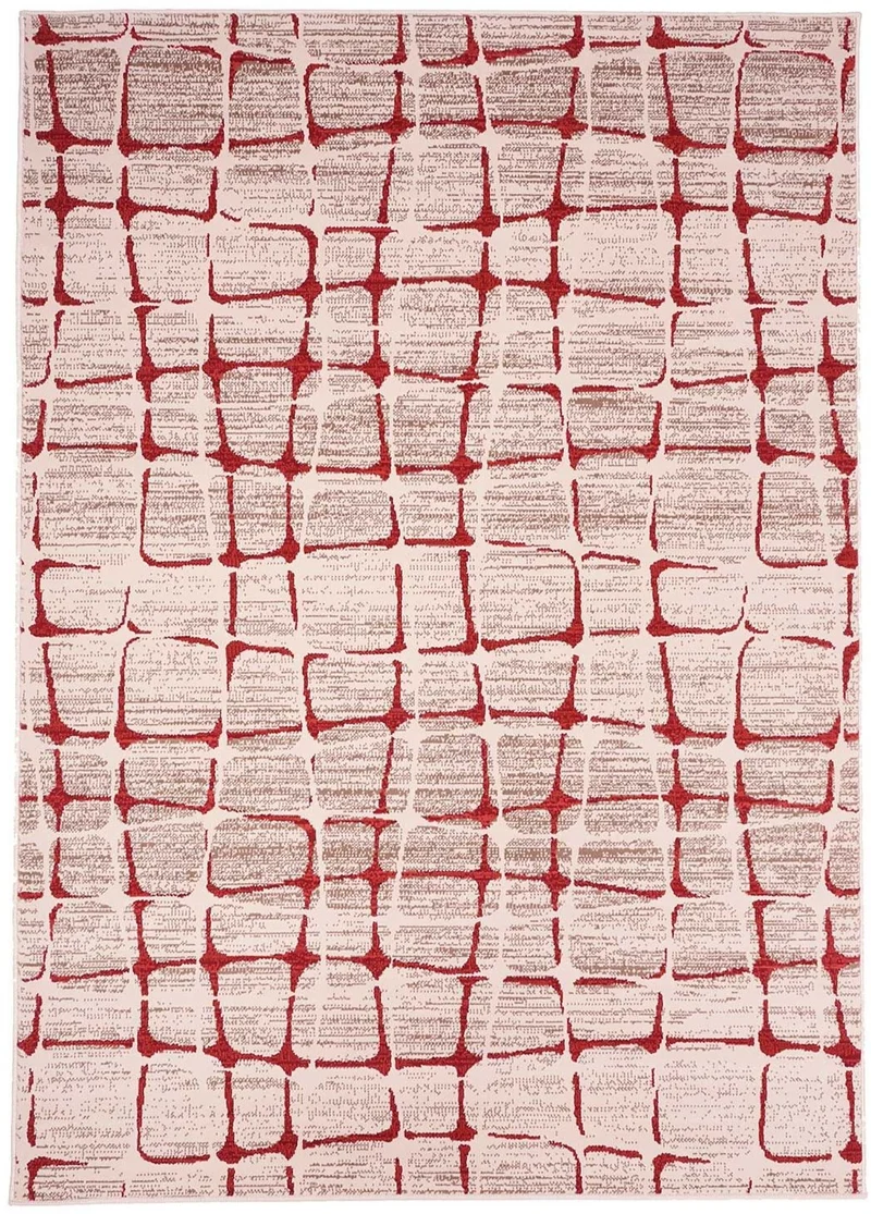 Tapis Graphique Rouge BC SOFIA