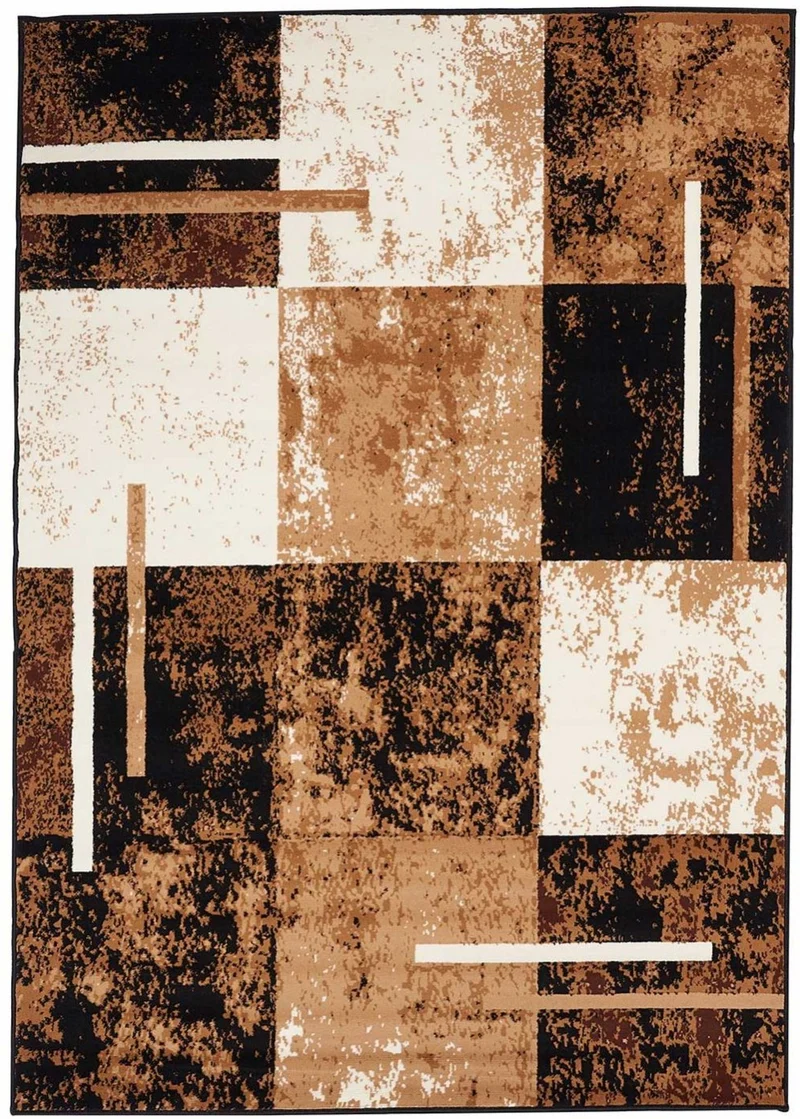 Tapis de Salon Marron Graphique FLORIDA