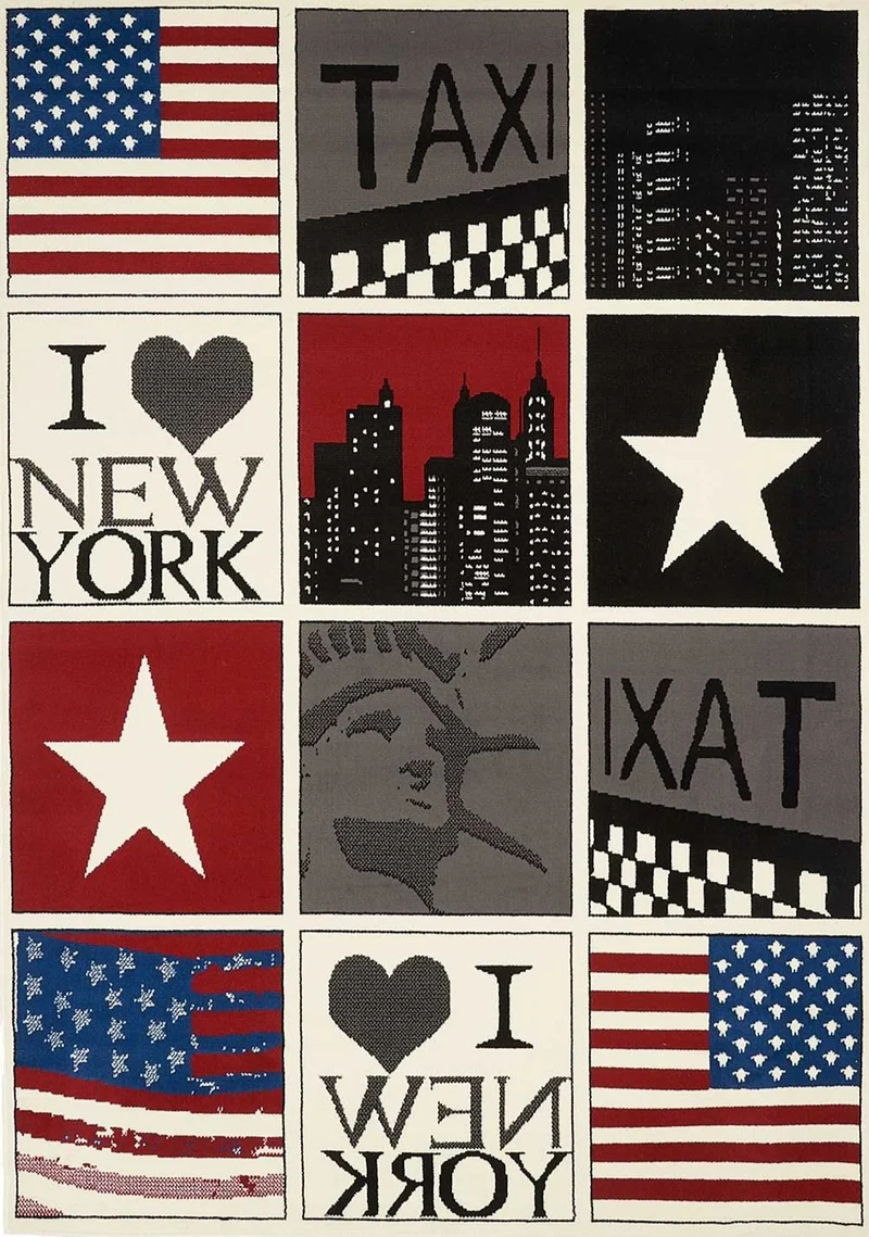 Tapis de Chambre Rouge BC NEW YORK US