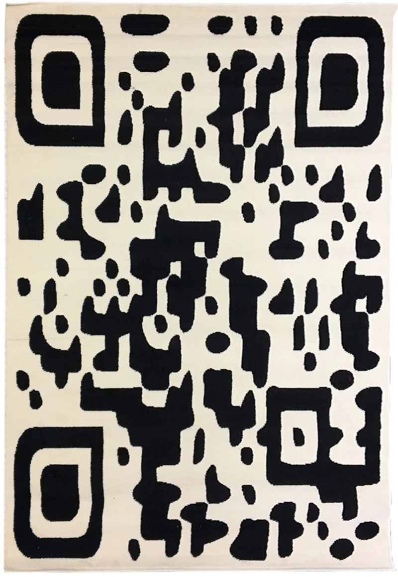 Tapis de Chambre Noir Original BC QR CODE
