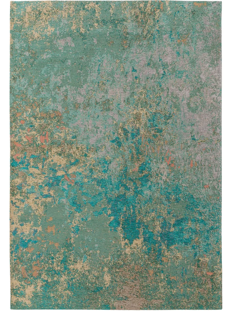 Tapis contemporain abstrait turquoise 240x340 cm