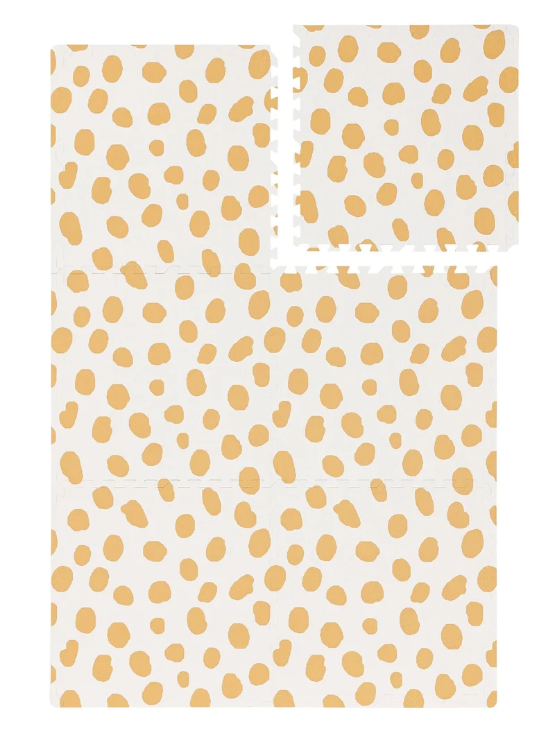 Tapis moderne jeux crème et jaune 120x180 cm