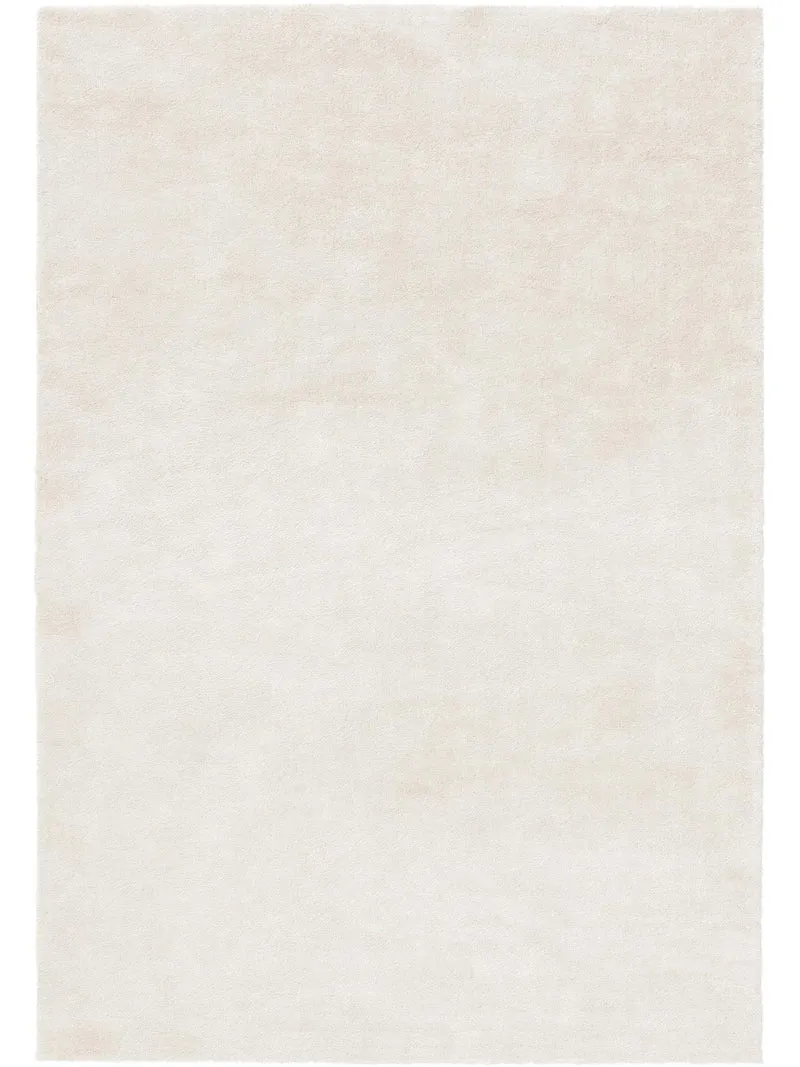 Tapis moderne uni crème 80x150 cm