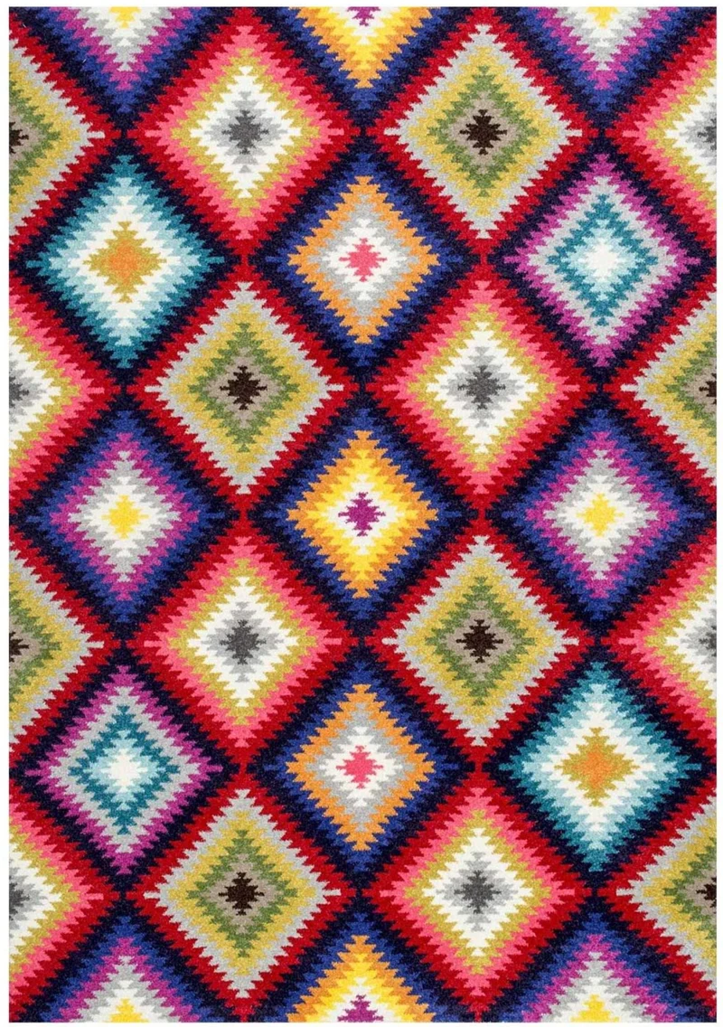 Tapis Ethnique Multicolore DISCO BOUTIK