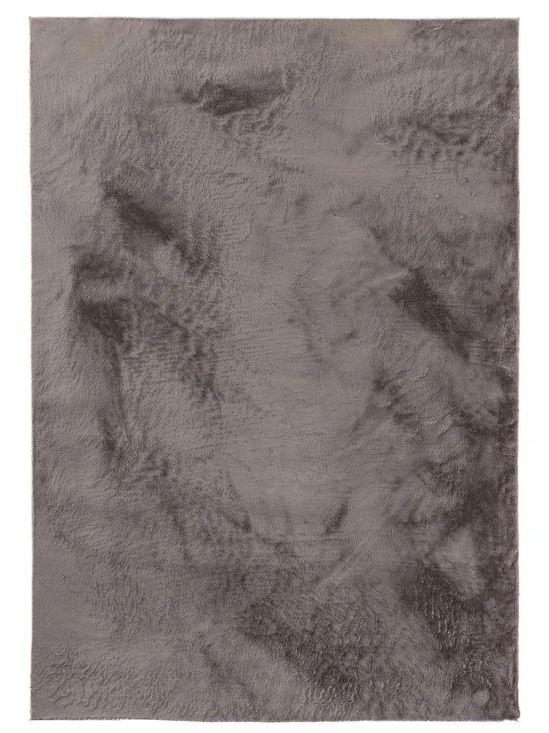 Tapis moderne fausse fourrure gris 200x290 cm
