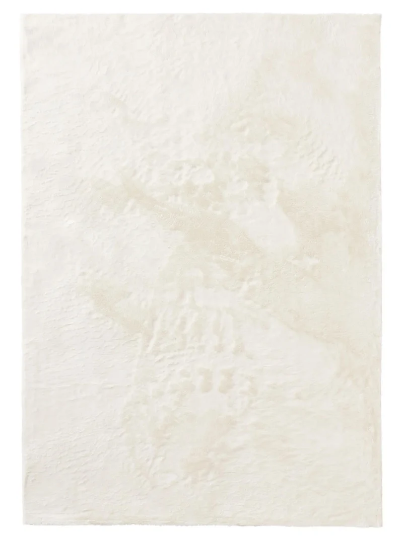 Tapis moderne fausse fourrure blanc 120x170 cm