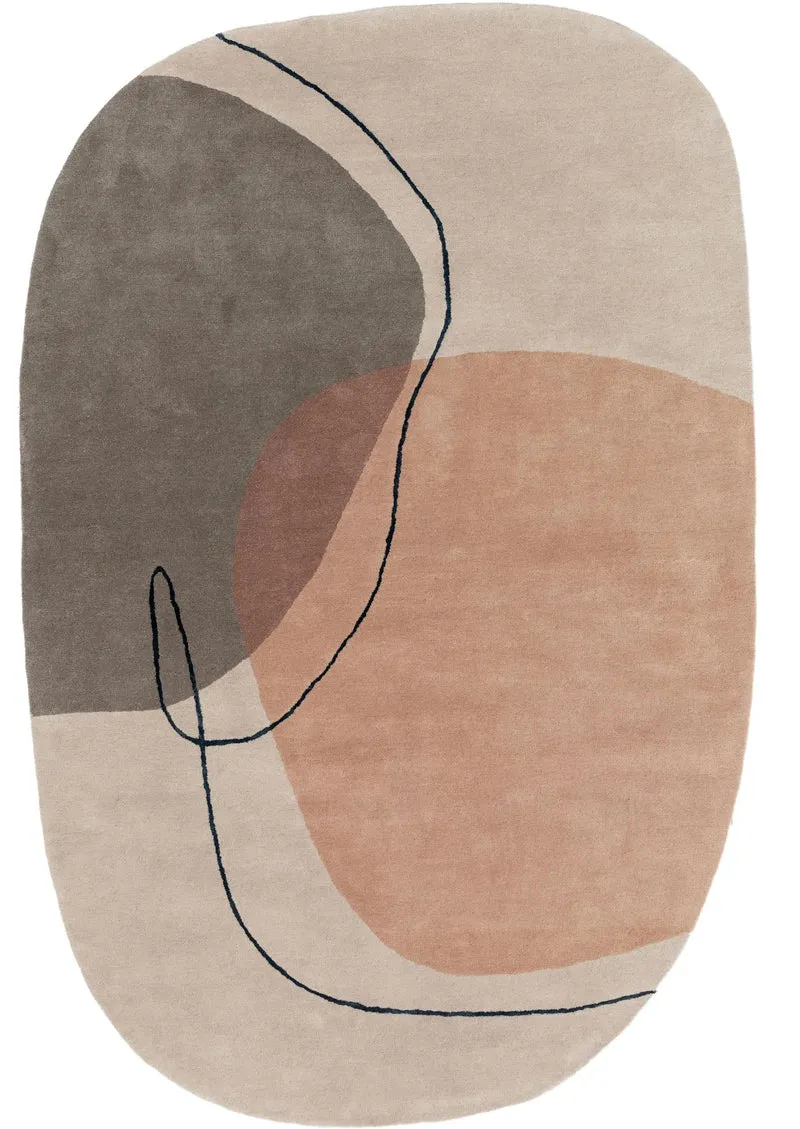 Tapis contemporain multicolore en laine 200x300 cm