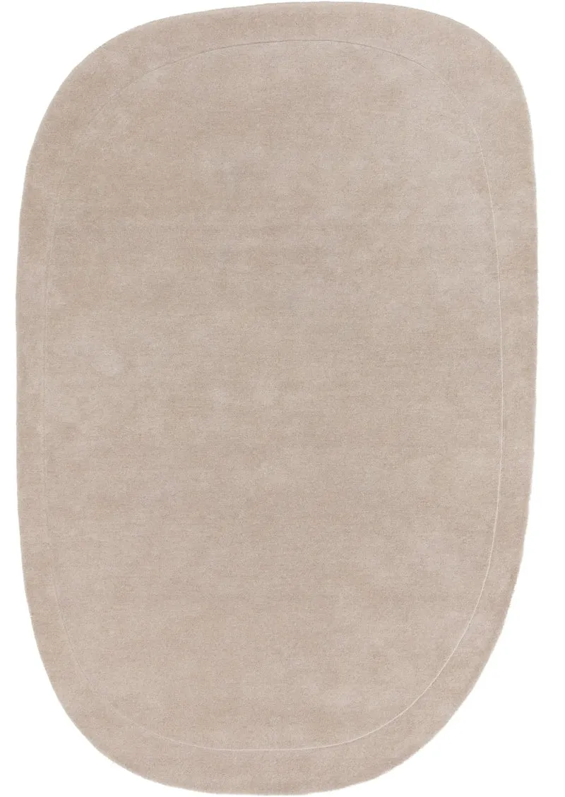 Tapis contemporain crème en laine 160x230 cm