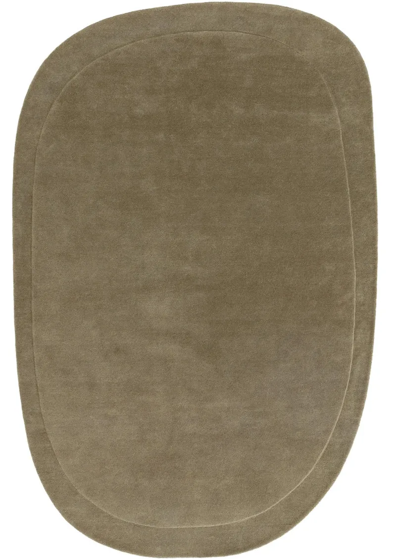 Tapis contemporain vert clair en laine 200x300 cm