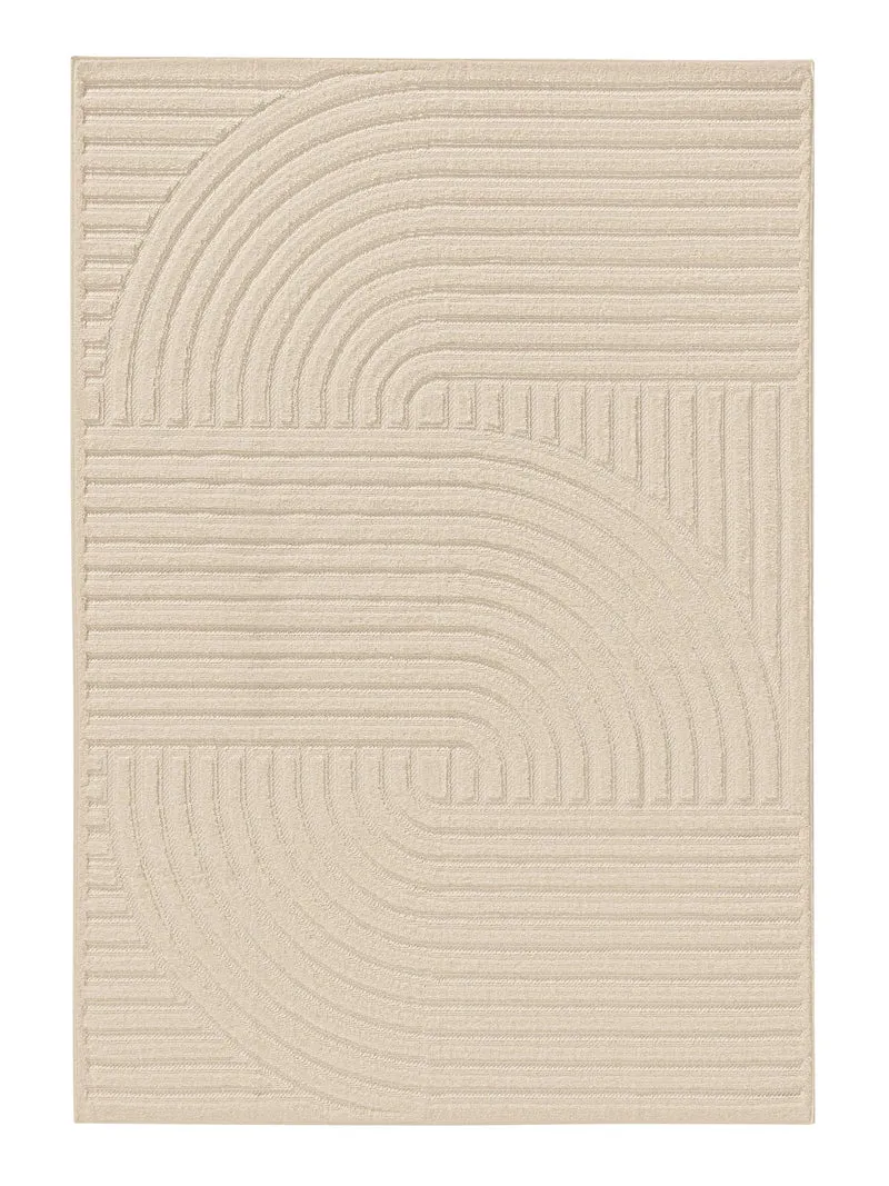 Tapis moderne triple arches beige 140x200 cm
