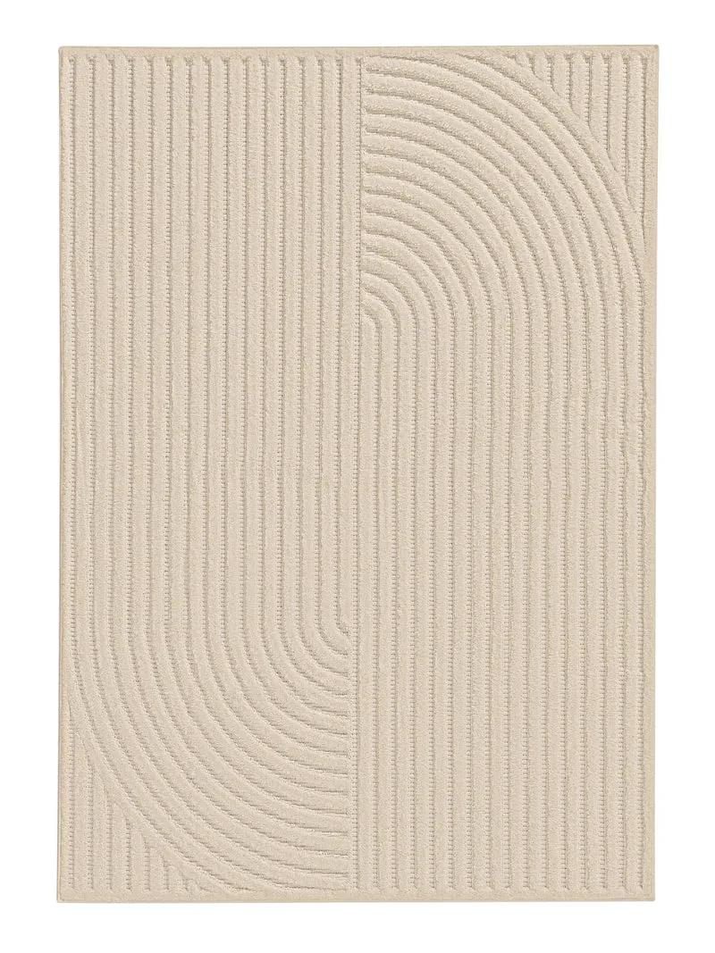 Tapis moderne demi arches beige 200x290 cm