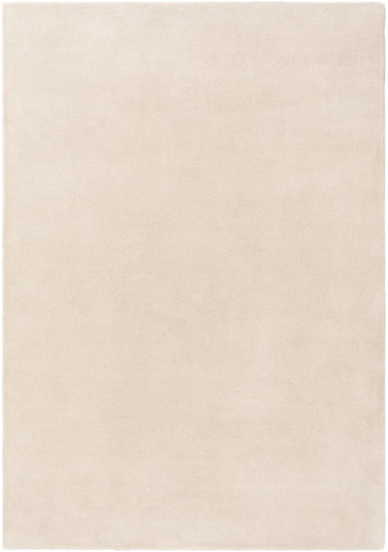 Tapis moderne uni crème en laine 160x230 cm