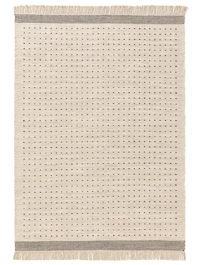 Tapis berbère moderne noir et blanc en laine 120x170 cm