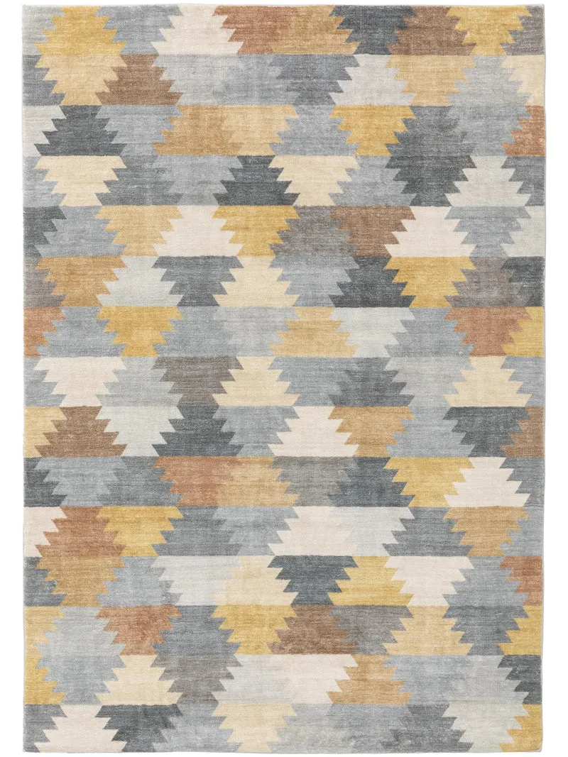 Tapis patchwork jaune et bleu 200x300 cm