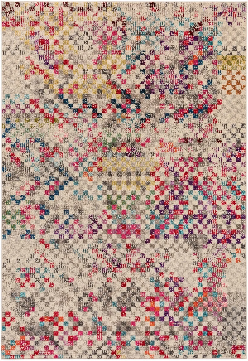 Tapis patchwork mosaique multicolore 120x170 cm