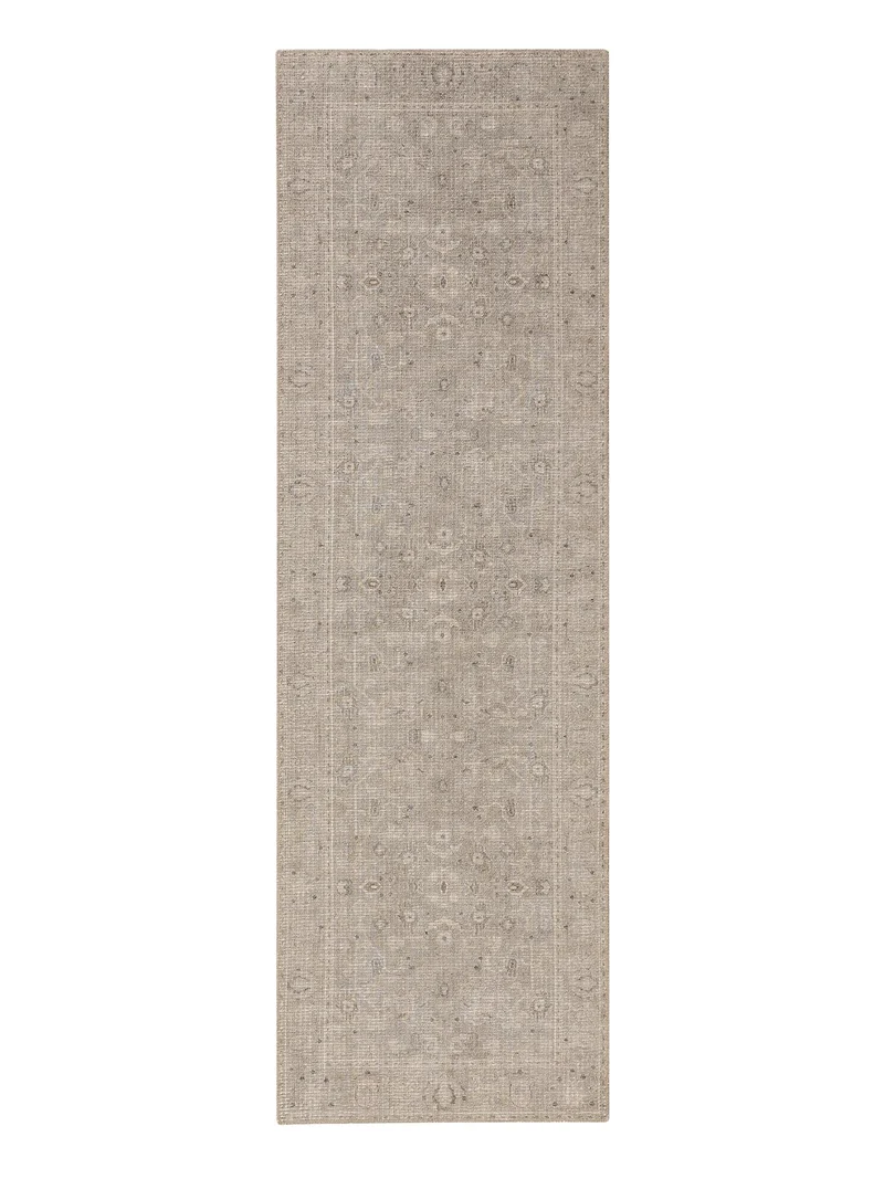 Tapis oriental de couloir gris beige 80x250 cm