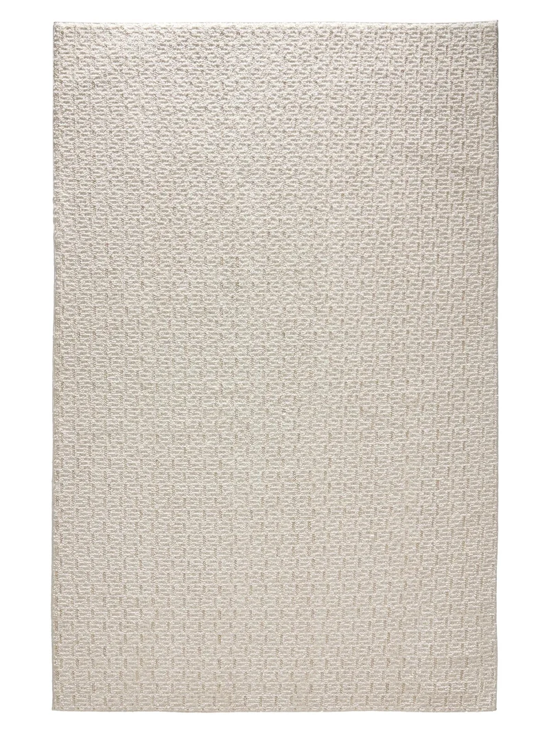 Tapis moderne tressage géométrique crème 196x300 cm