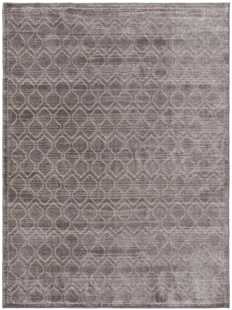 Tapis vintage nid d'abeille gris 66x110 cm