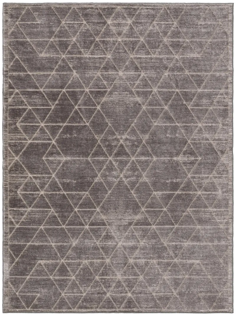 Tapis géométrique gris 140x200 cm