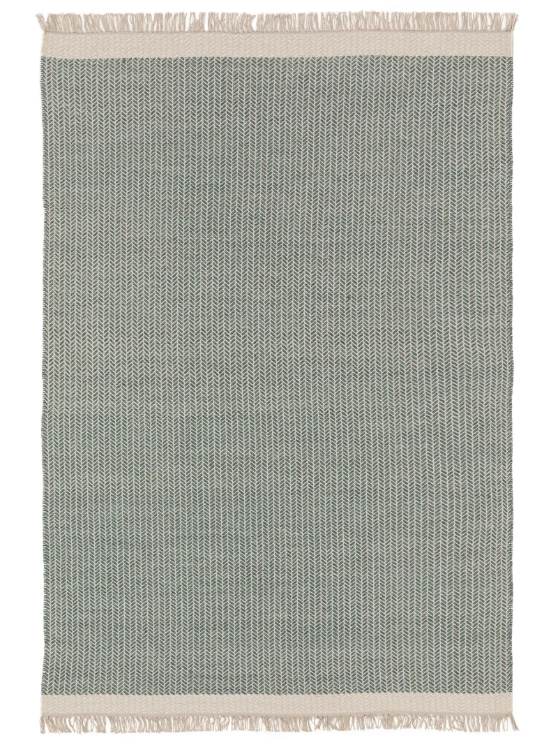 Tapis scandinave géométrique vert menthe 160x230 cm