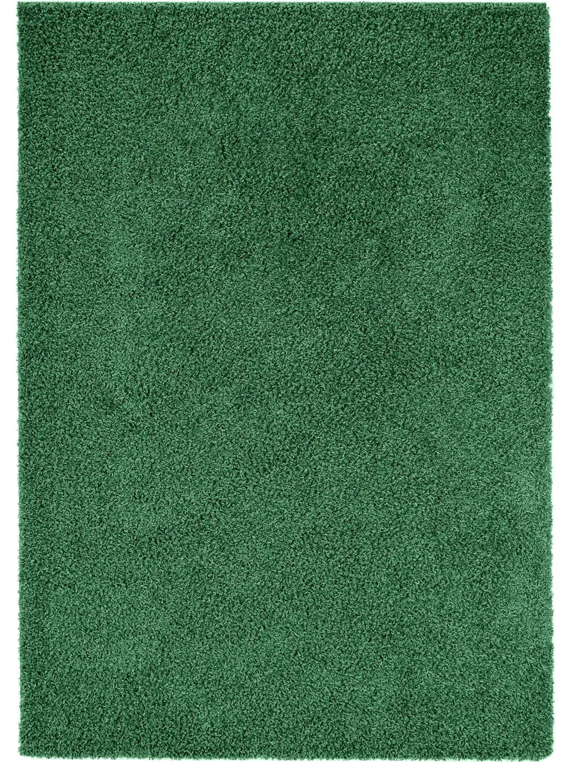 Tapis shaggy uni vert gazon 133x190 cm