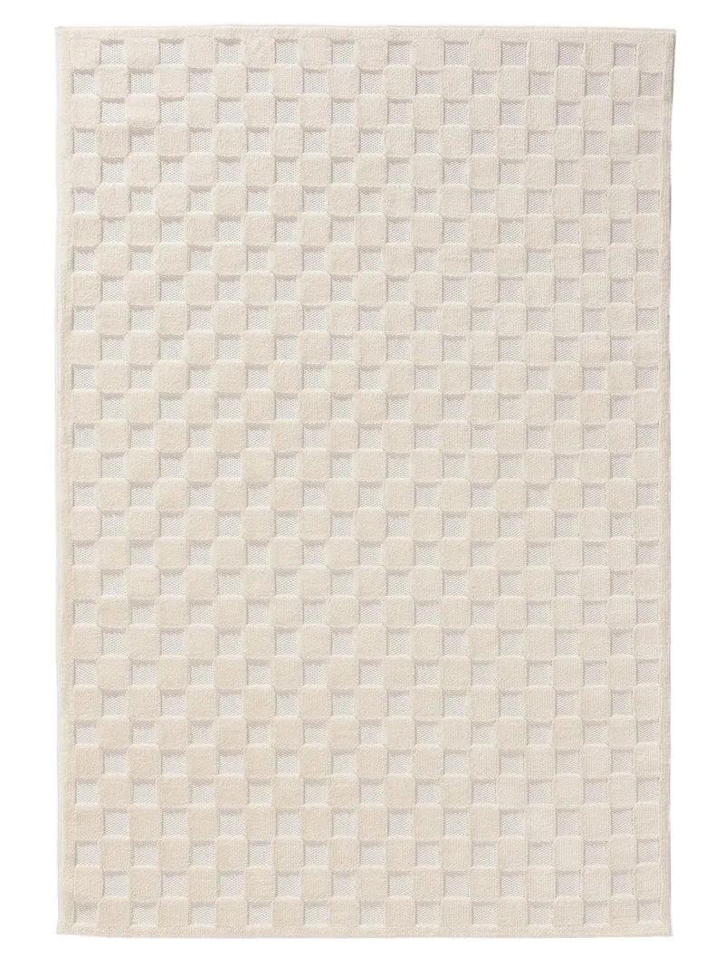 Tapis contemporain géométrique crème 200x300 cm