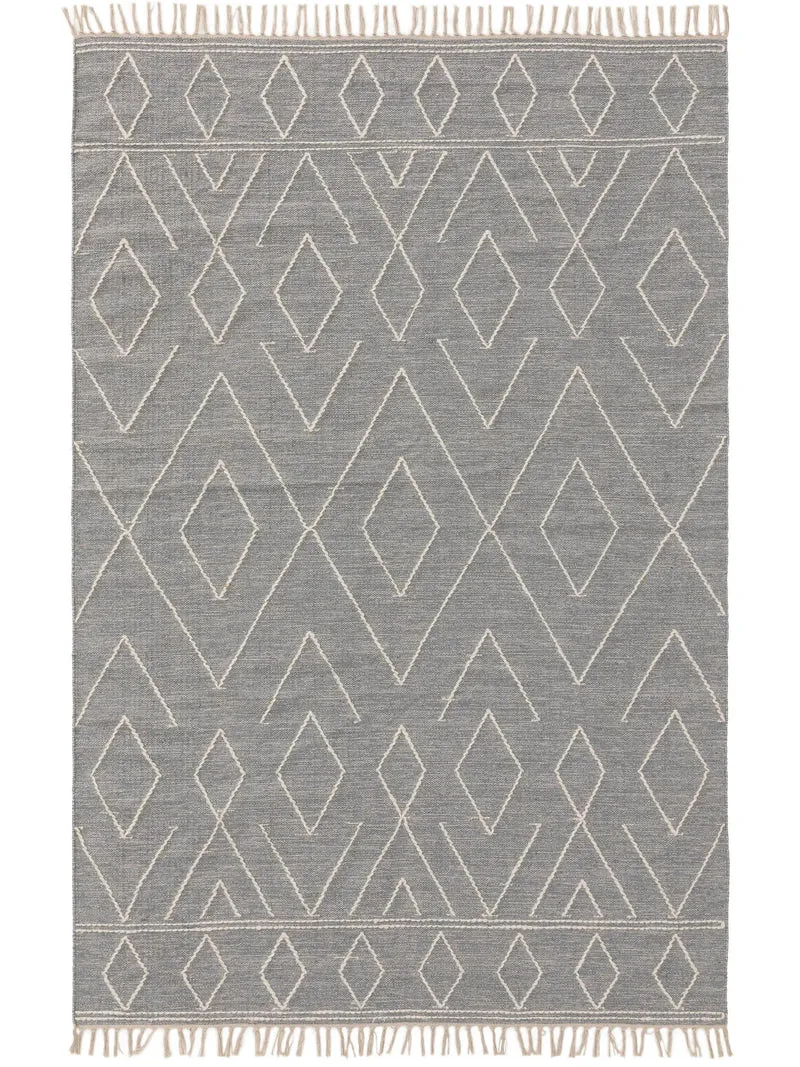 Tapis berbère à franges gris 120x170 cm