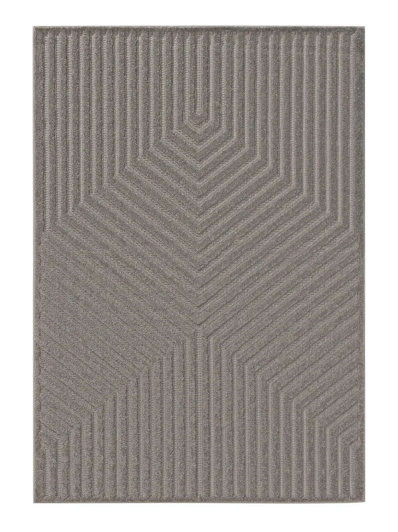 Tapis moderne lignes géométriques gris 300x400 cm