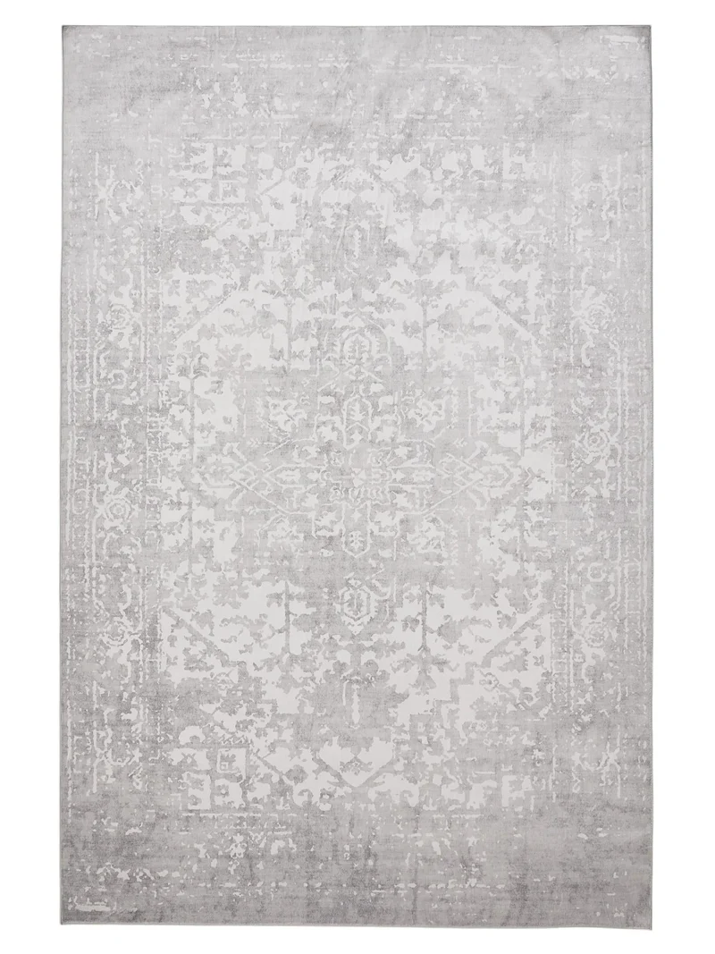 Tapis vintage oriental gris clair 80x150 cm