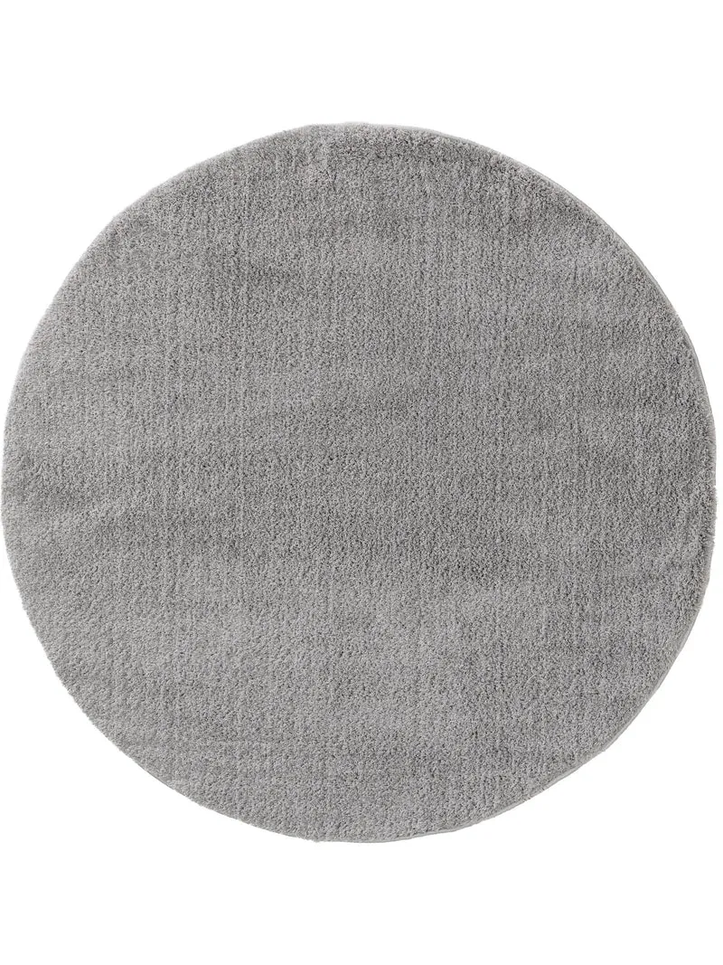 Tapis shaggy rond gris 120 cm de diamètre
