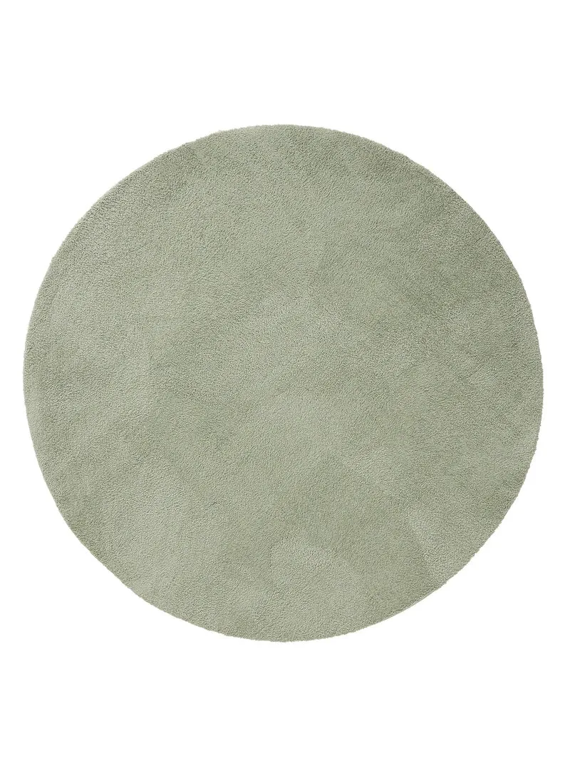 Tapis shaggy rond vert sauge 200 cm de diamètre