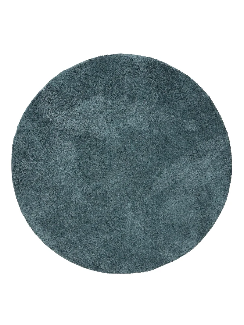 Tapis shaggy rond bleu canard 200 cm de diamètre