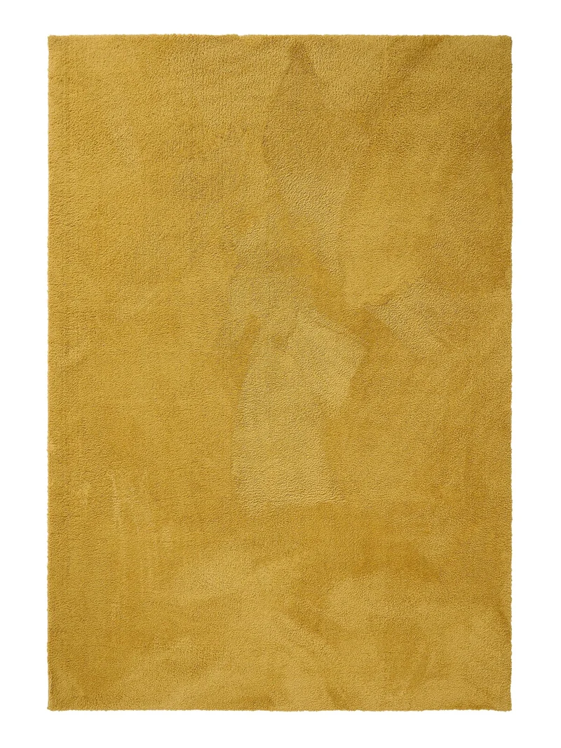 Tapis shaggy jaune moutarde 160x230 cm