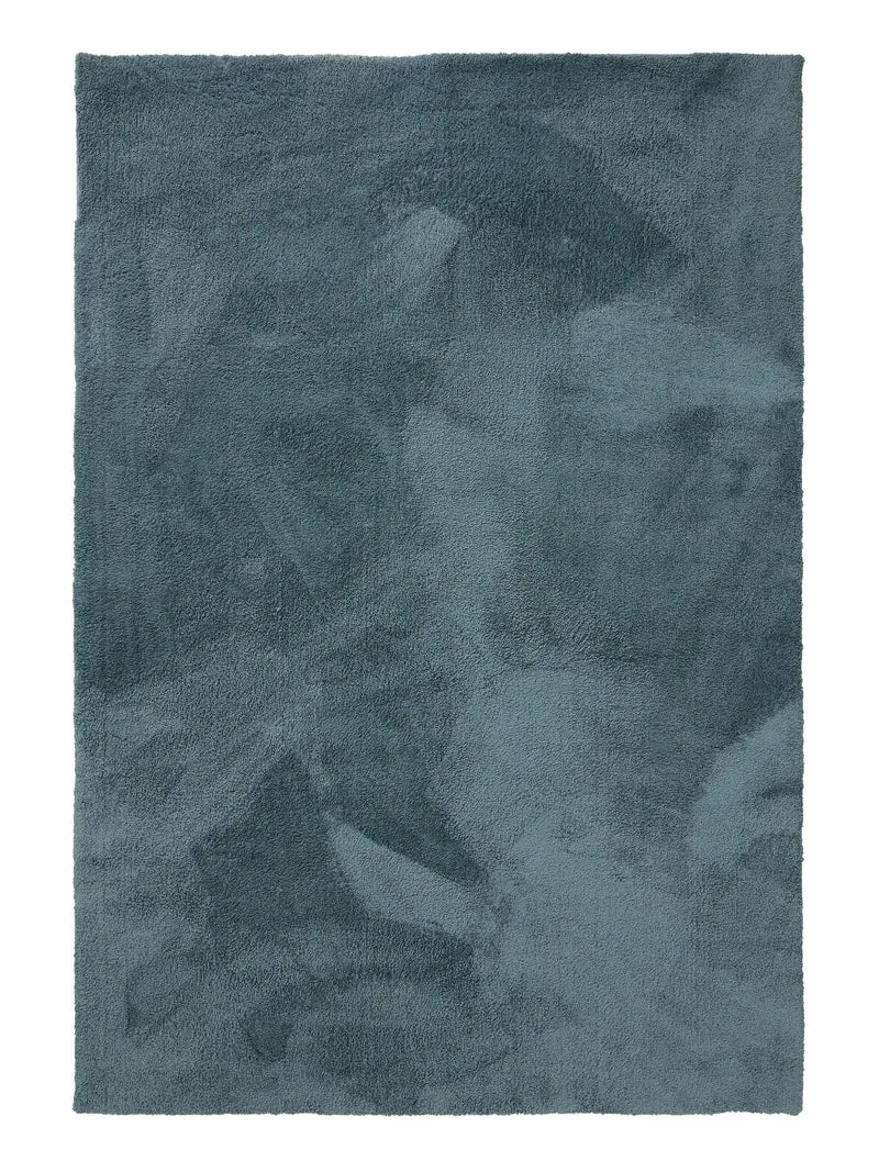 Tapis shaggy bleu canard 80x150 cm