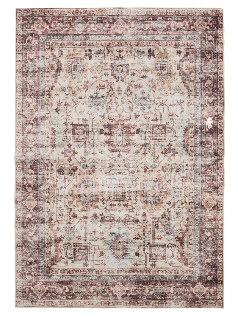 Tapis vintage motif ethnique multicolore lavable 160x230 cm