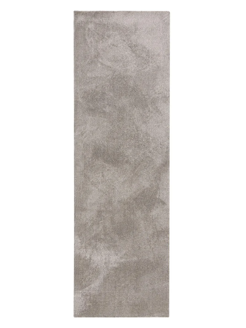 Tapis shaggy uni de couloir gris 80x250 cm