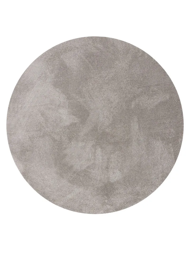 Tapis shaggy uni rond gris 150 cm de diamètre