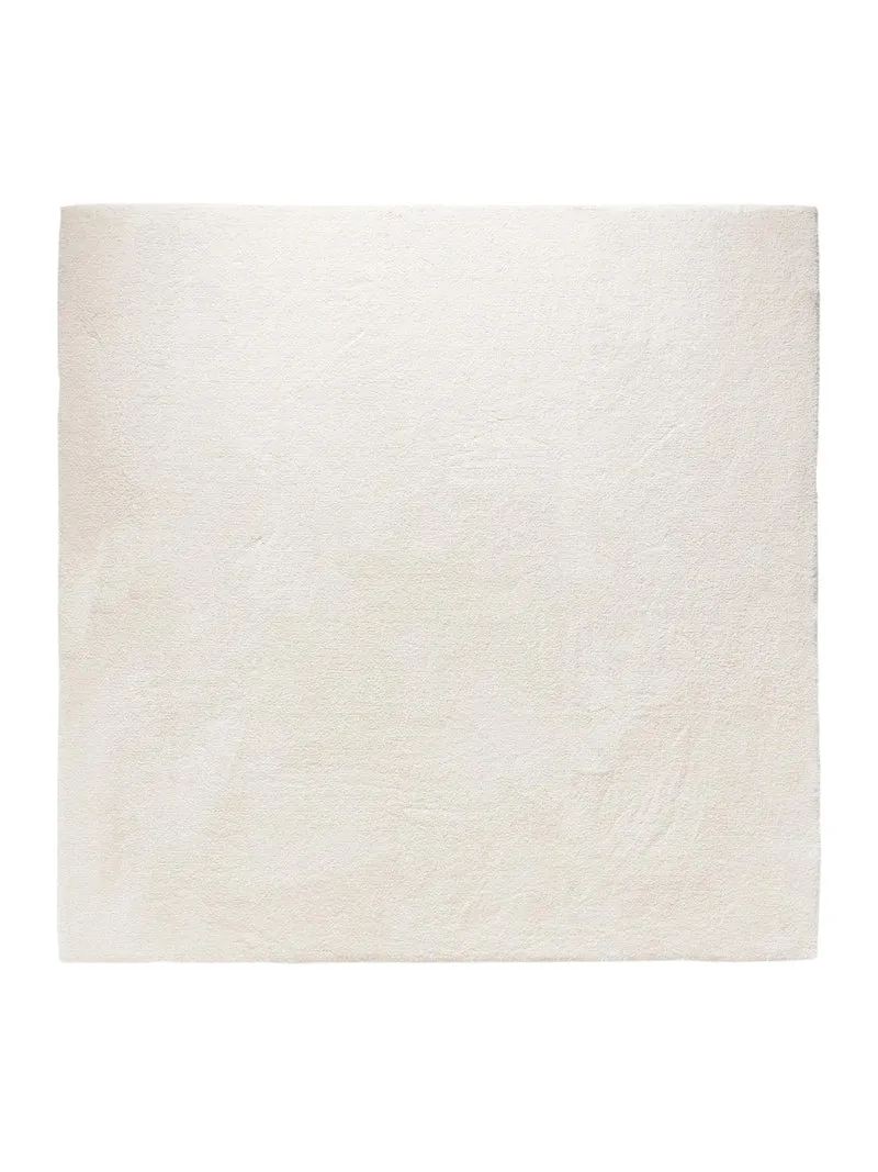 Tapis shaggy épais carré blanc 200x200 cm