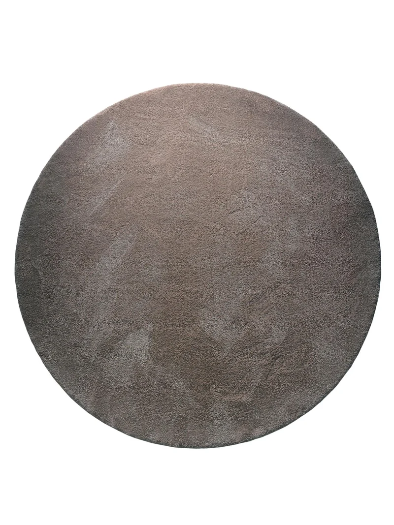 Tapis shaggy shaggy rond marron 200 cm de diamètre