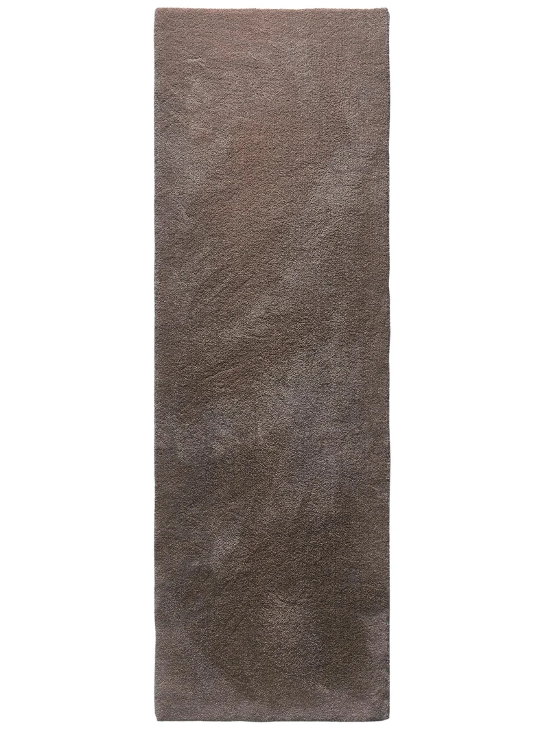 Tapis shaggy shaggy de couloir marron 70x200 cm