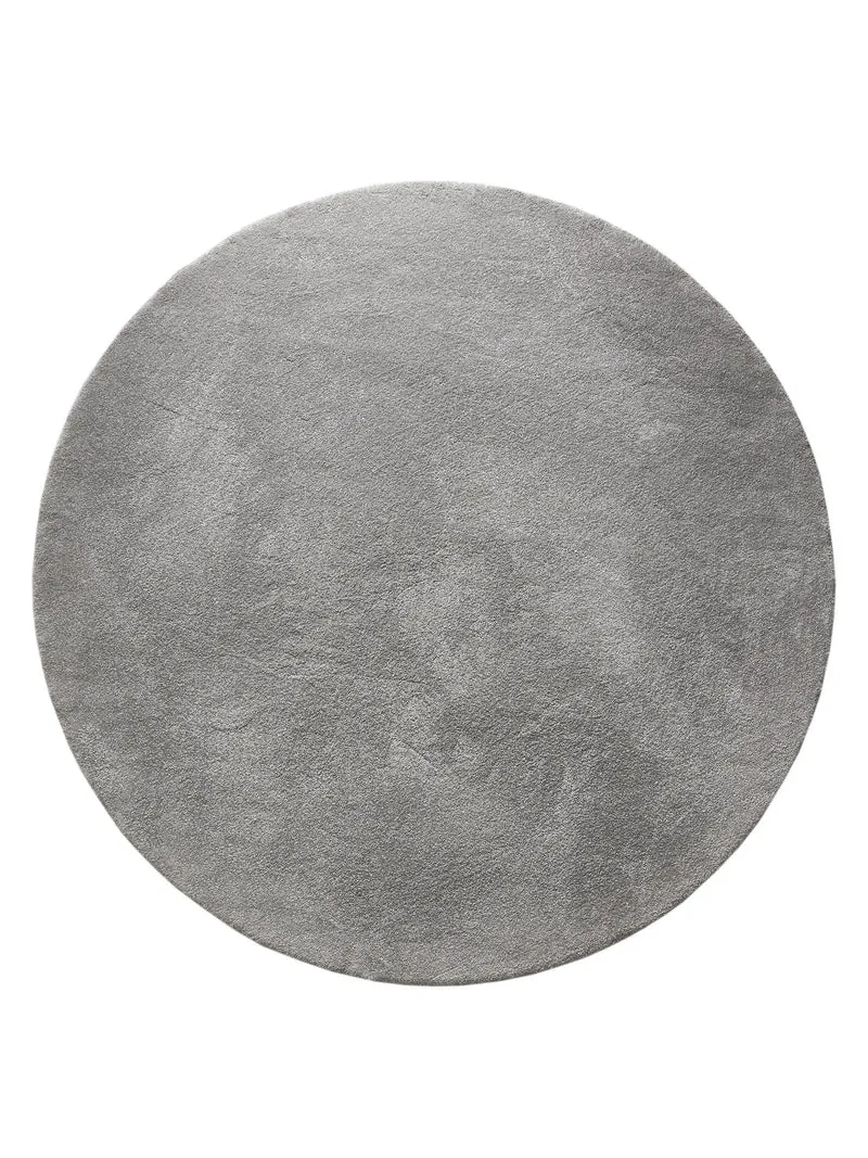 Tapis shaggy épais rond gris 150 cm de diamètre