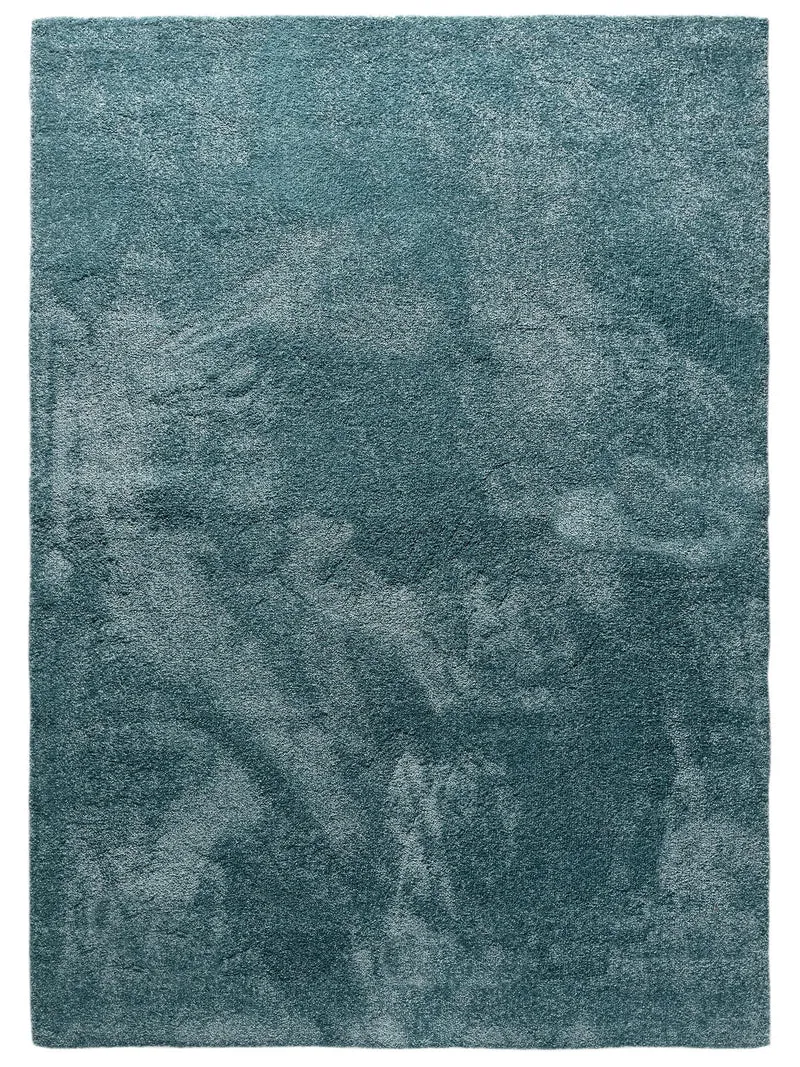 Tapis shaggy épais turquoise 200x250 cm