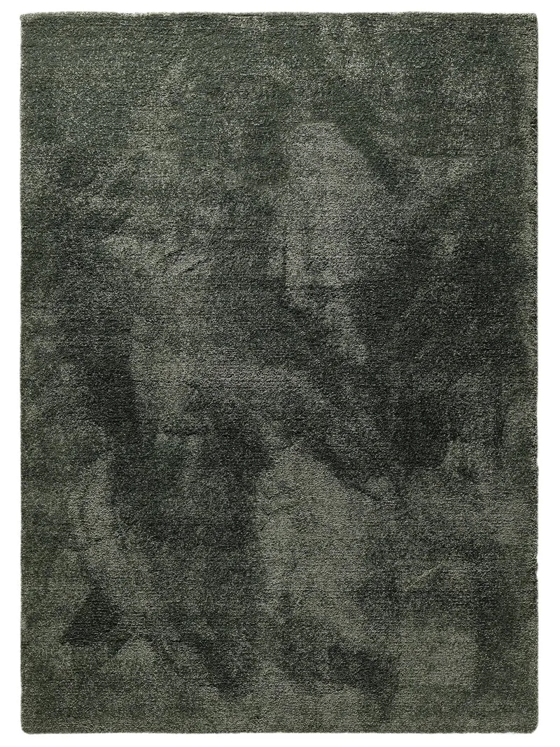 Tapis shaggy épais vert foncé 160x230 cm