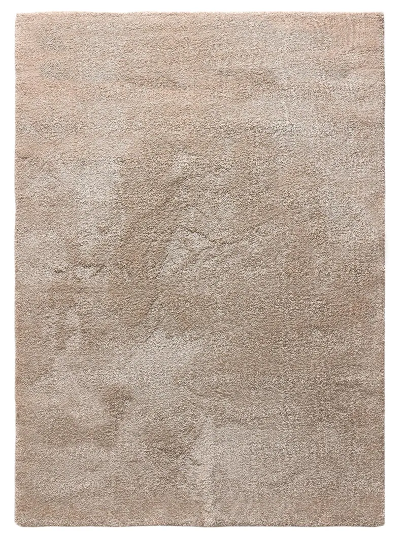 Tapis shaggy épais beige 80x150 cm