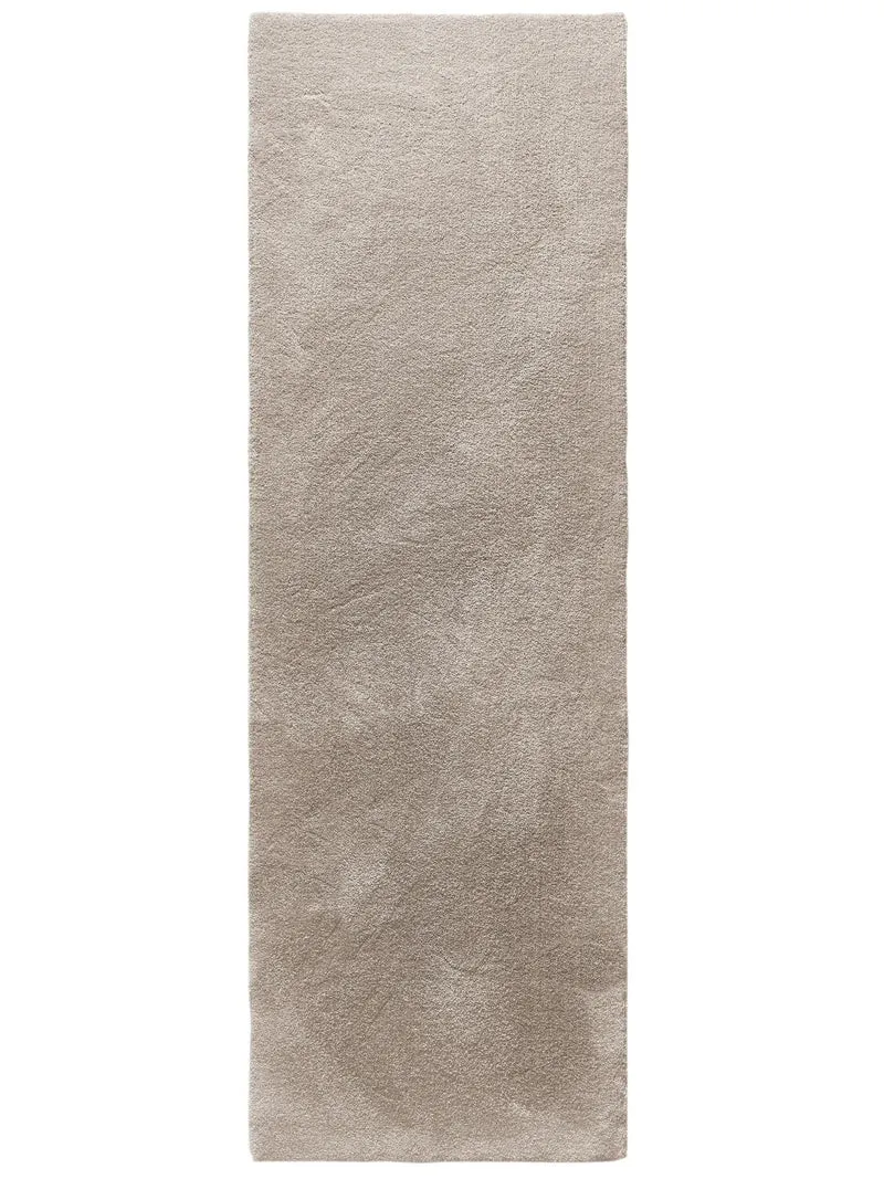 Tapis shaggy de couloir gris clair 70x200 cm