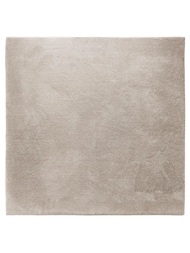 Tapis shaggy carré gris clair 200x200 cm